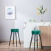 Counter Height Bar Stools Set of 2, Velvet Kitchen StoolsUpholstered 24 Inches