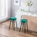 Counter Height Bar Stools Set of 2, Velvet Kitchen StoolsUpholstered 24 Inches