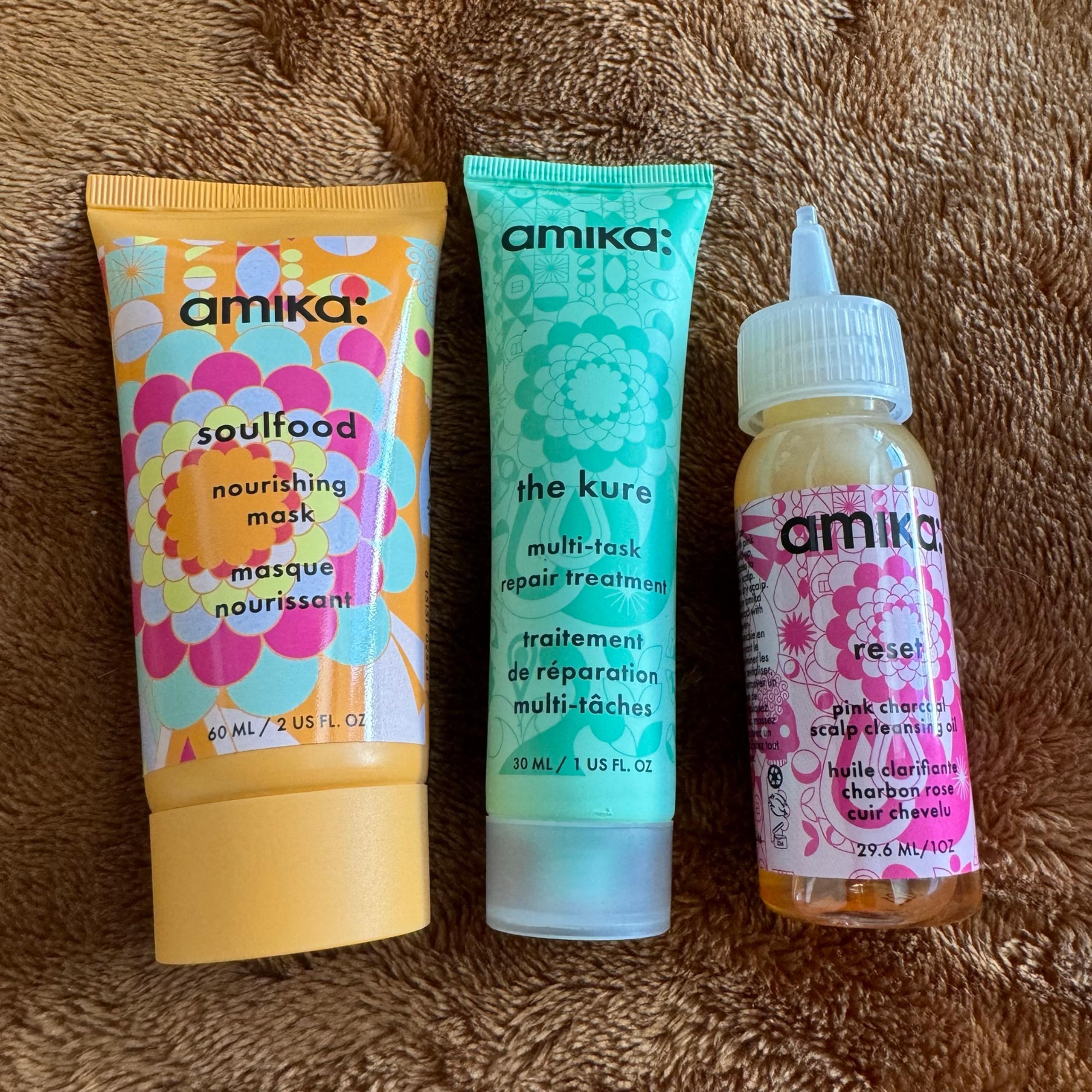 Amika travel size haircare trio
