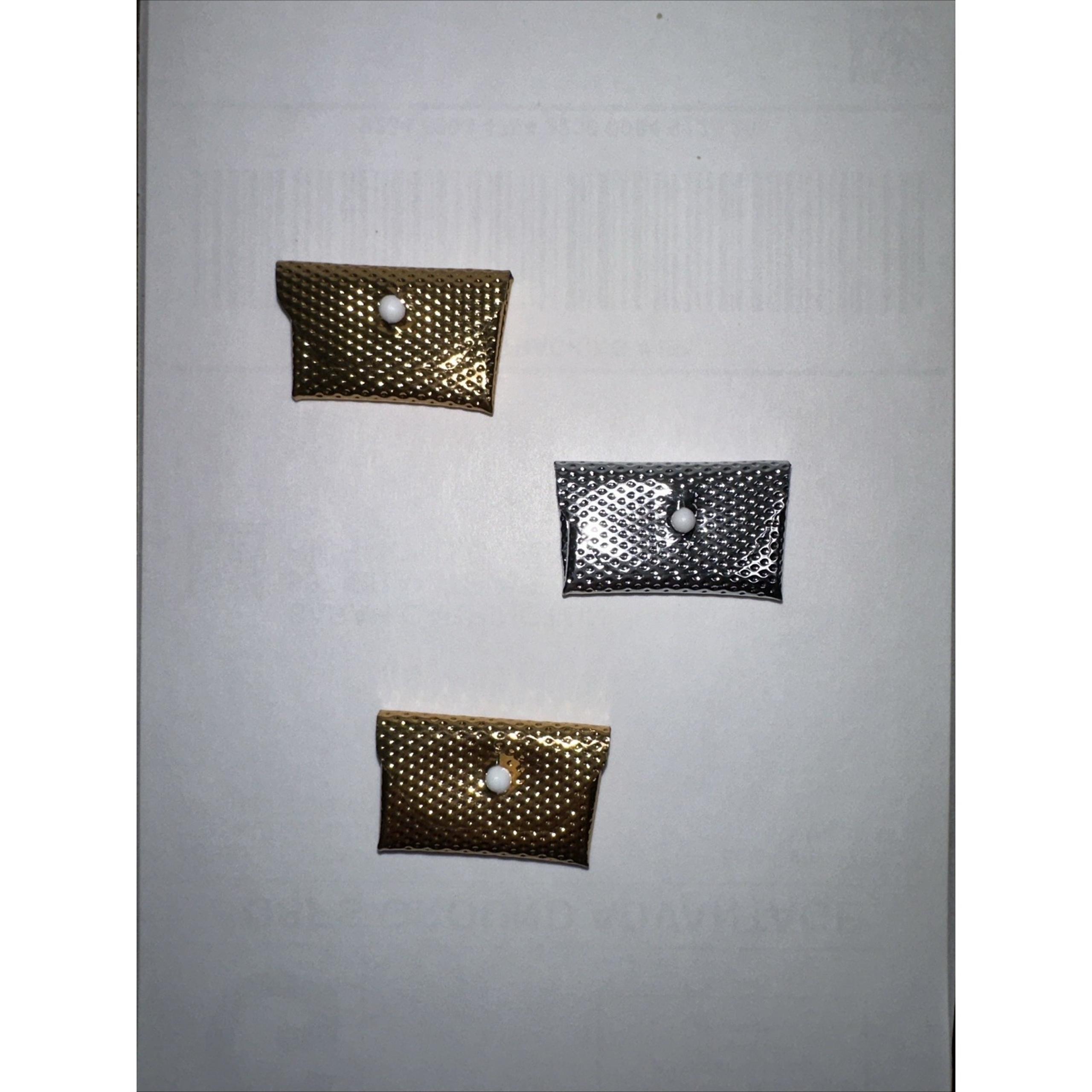 Vintage Barbie Doll Gold/Silver Dimple Purse Clutch Bag-3 Pieces