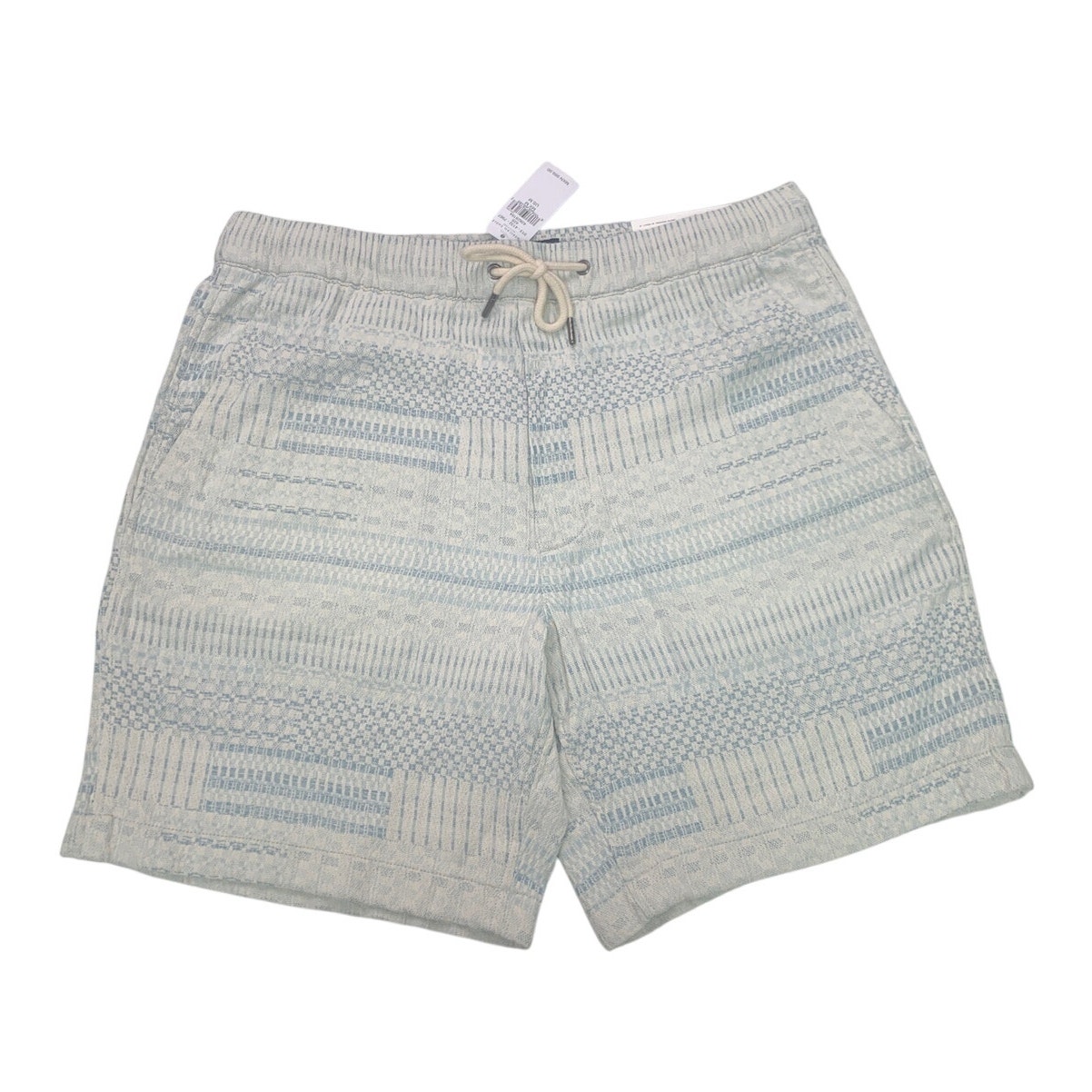 New American Eagle Mens Medium Steel Blue Stripe 8 Lived-In Trekker Shorts