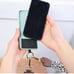 Clip & Go Phone Purse Crossbody Strap Zippered Pouch Cream