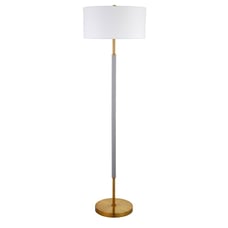 Simone Mid-Century Modern Metal Floor Lamp