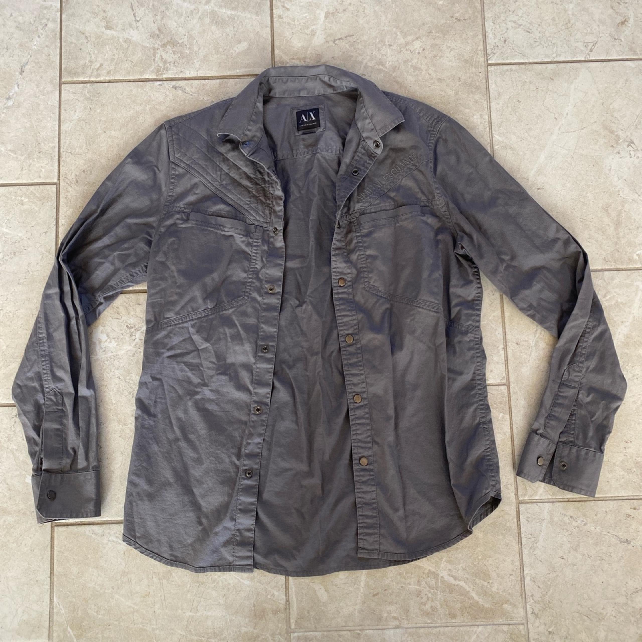 Armani Exchange Grey Button Shirt