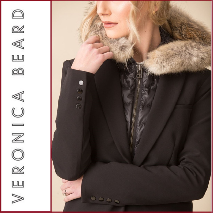 VERONICA BEARD Fur Hoodie Dickey NWT