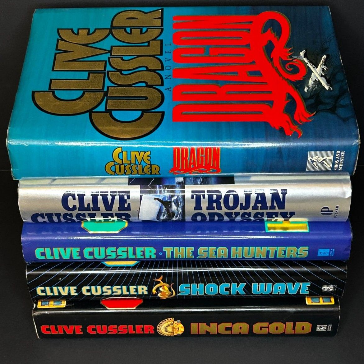 Good/VG CLIVE CUSSLER FIRST EDITION FIRST PRINT LOT OF 5