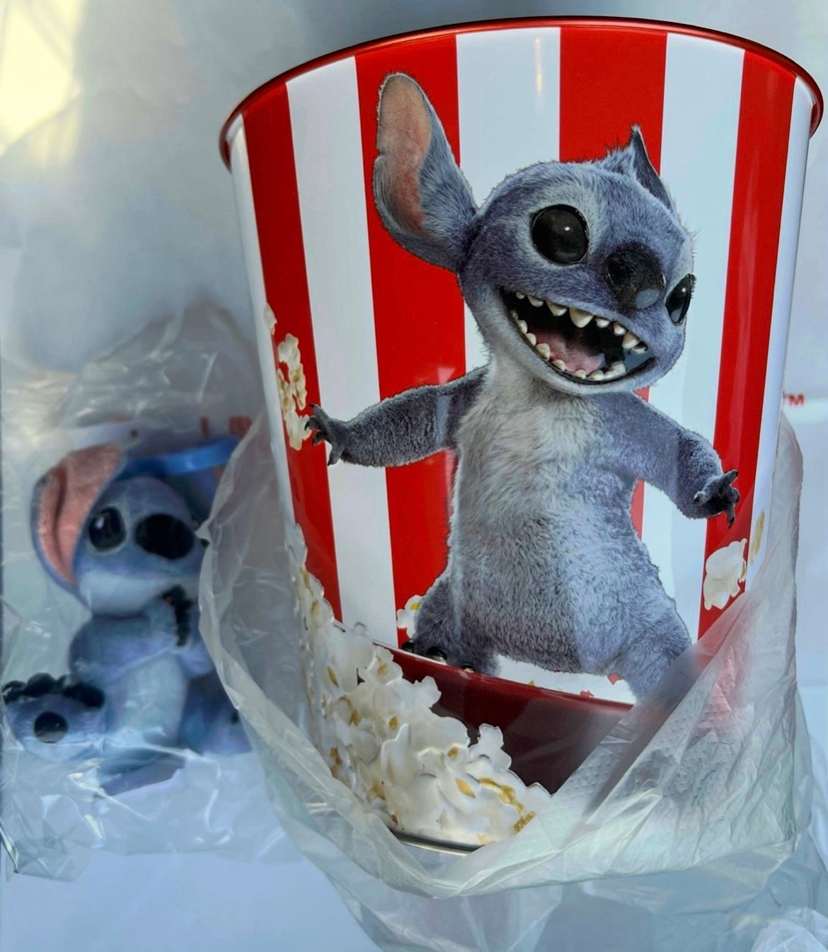 Lilo & Stitch 2025 Cinemark Tin Surfin Popcorn Bucket W/ Bag Clip EARLY RELEASE
