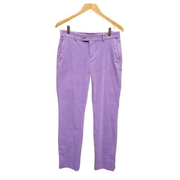 Ralph Lauren Golf Women's Purple Corduroy Regular Rise Pants 6