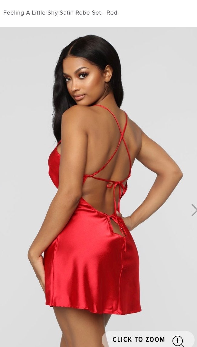 Red Sation Robe Set - XL