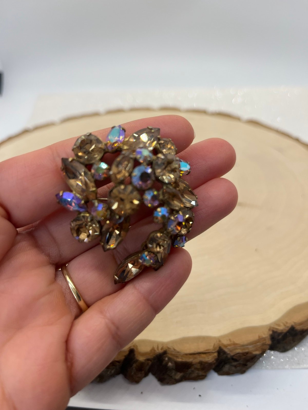 Regency Rhinestones Brooch 1950s Vintage Jewelry