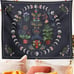 Botanical Moon Phase Tapestry - L(59.1ʺ x 78.8ʺ)