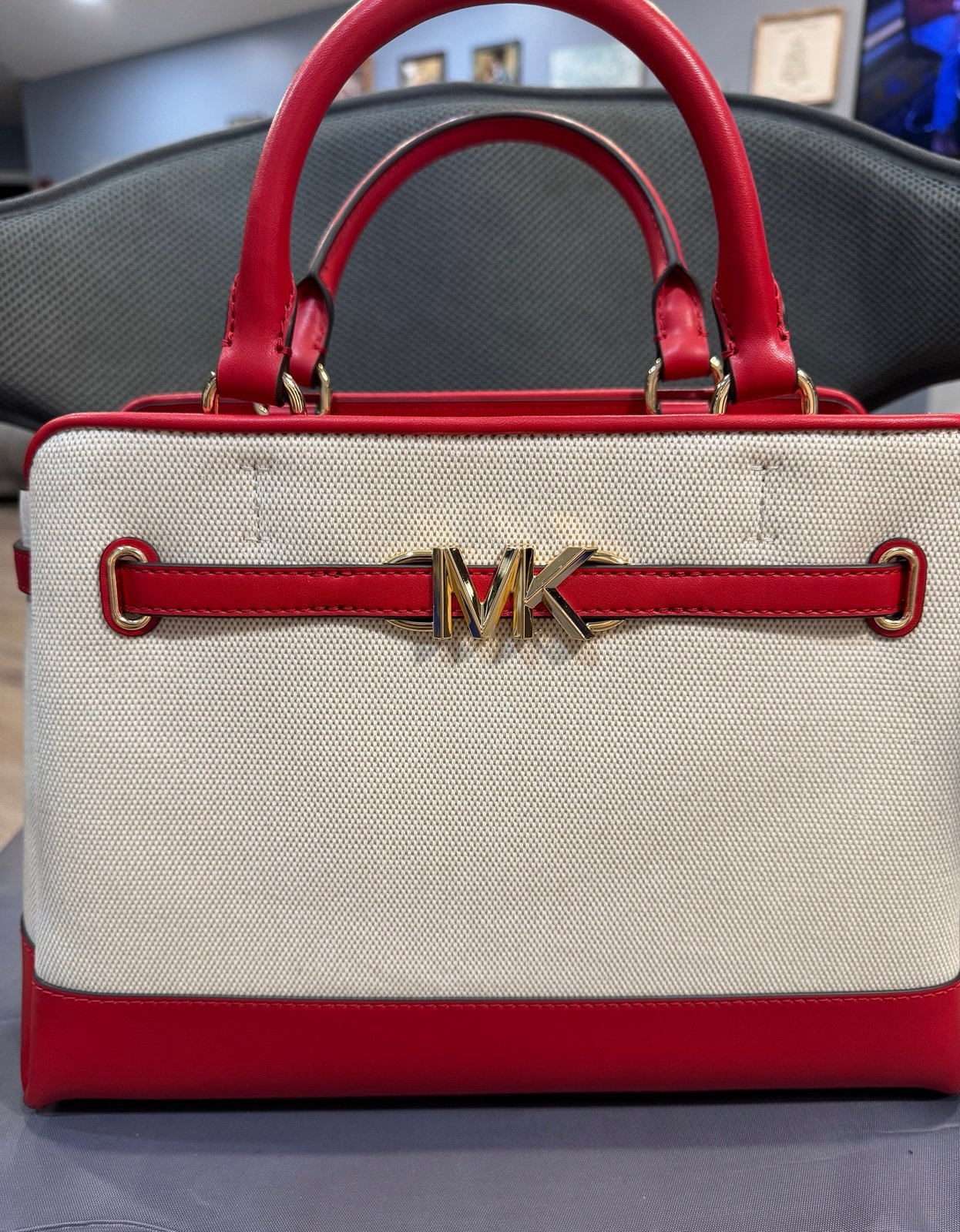 Michael kors Bright Red Large Reed Satchel NWT
