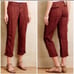 Anthropologie Hei Hei Embroidered Crochet Linen Cropped Marlena Trousers Pants