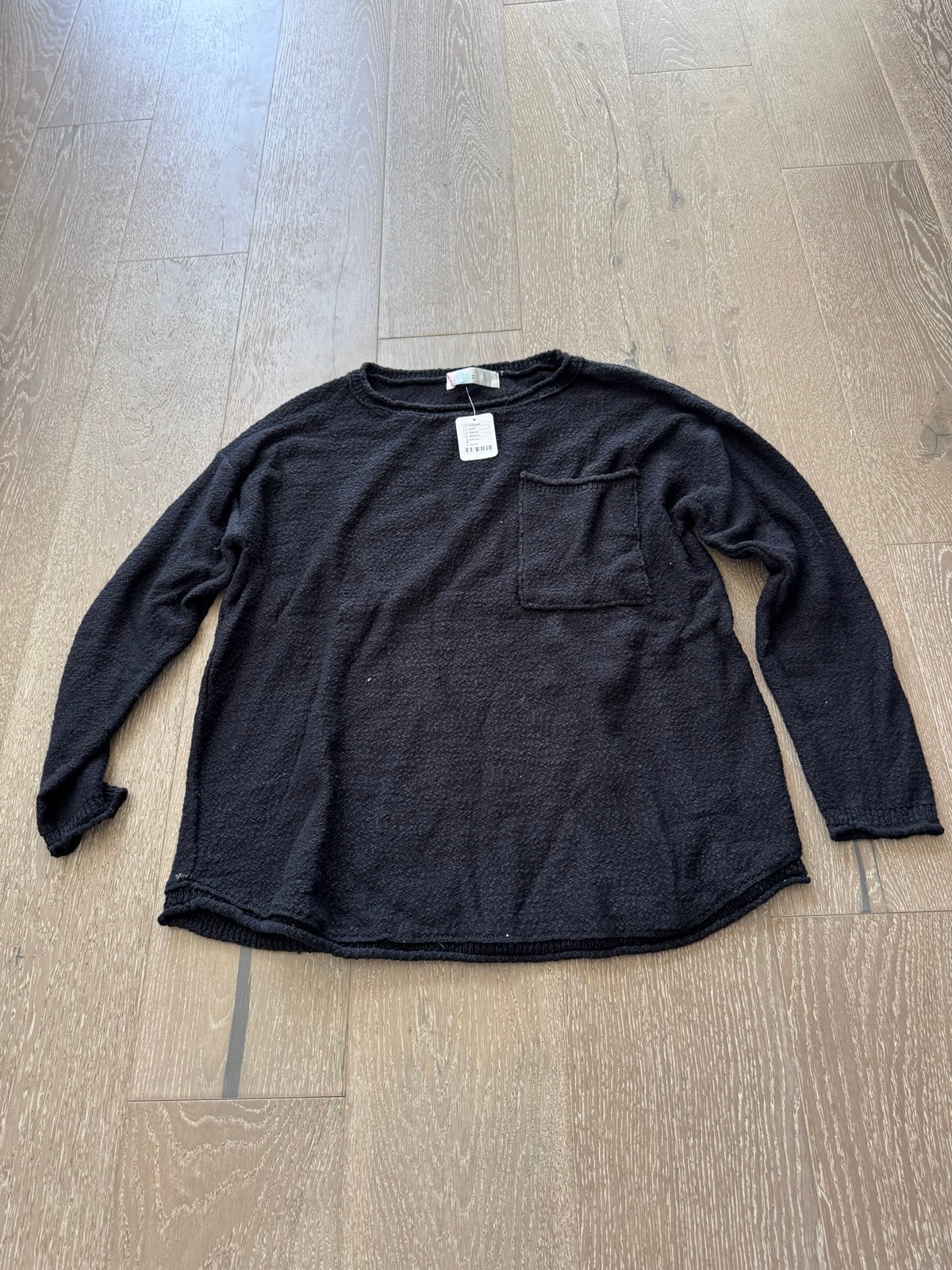 Free people beach crewneck black sweater