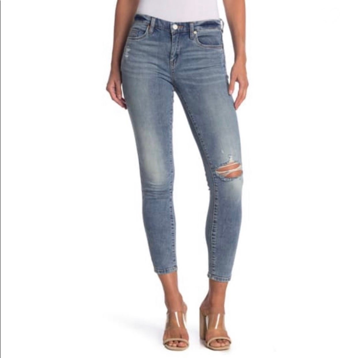 NWT Blank NYC The Bond Never Over Cropped Skinny Jeans Size 28