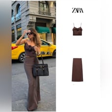 ZARA LONG STRAIGHT SKIRT