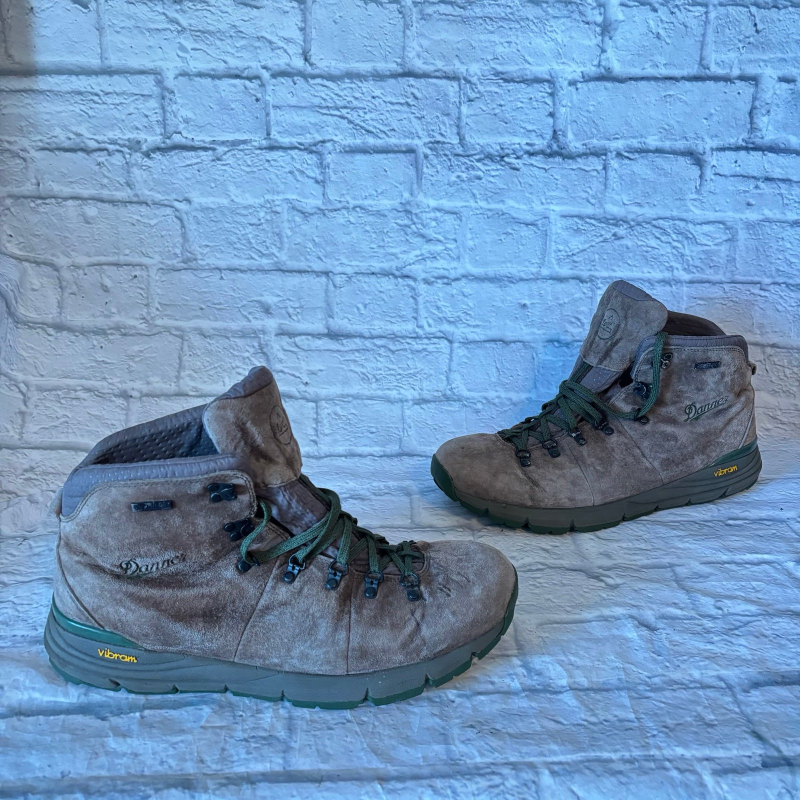 Danner Mountain 600 Boots Brown Green Leather Vibram 4.5 62243 Mens Size 14 D