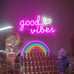 Good Vibes Neon Sign for Wall Decor, Good Vibes Neon Lights Sign, 16 x8