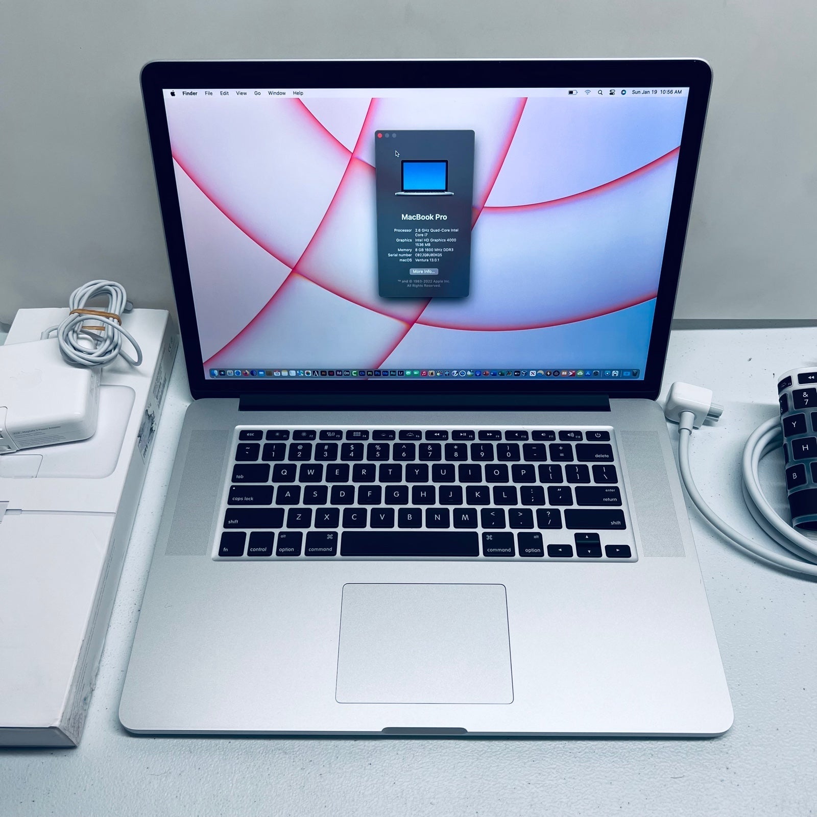 Apple MacBook Pro 15 RETINA 3.6Ghz W/Turbo 8GB RAM 256GB SSD MACOS Ventura 2022