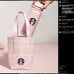 [ NWT ] Starbucks Taiwan 2023 Sakura / Cherry Blossom Mini Tote Bag + Cup Sleeve
