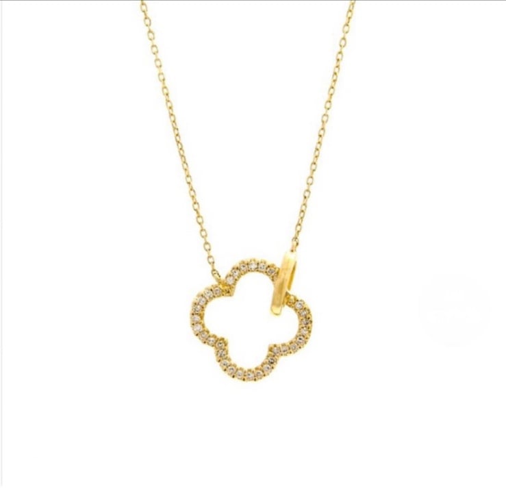 Open Clover Diamond Necklace