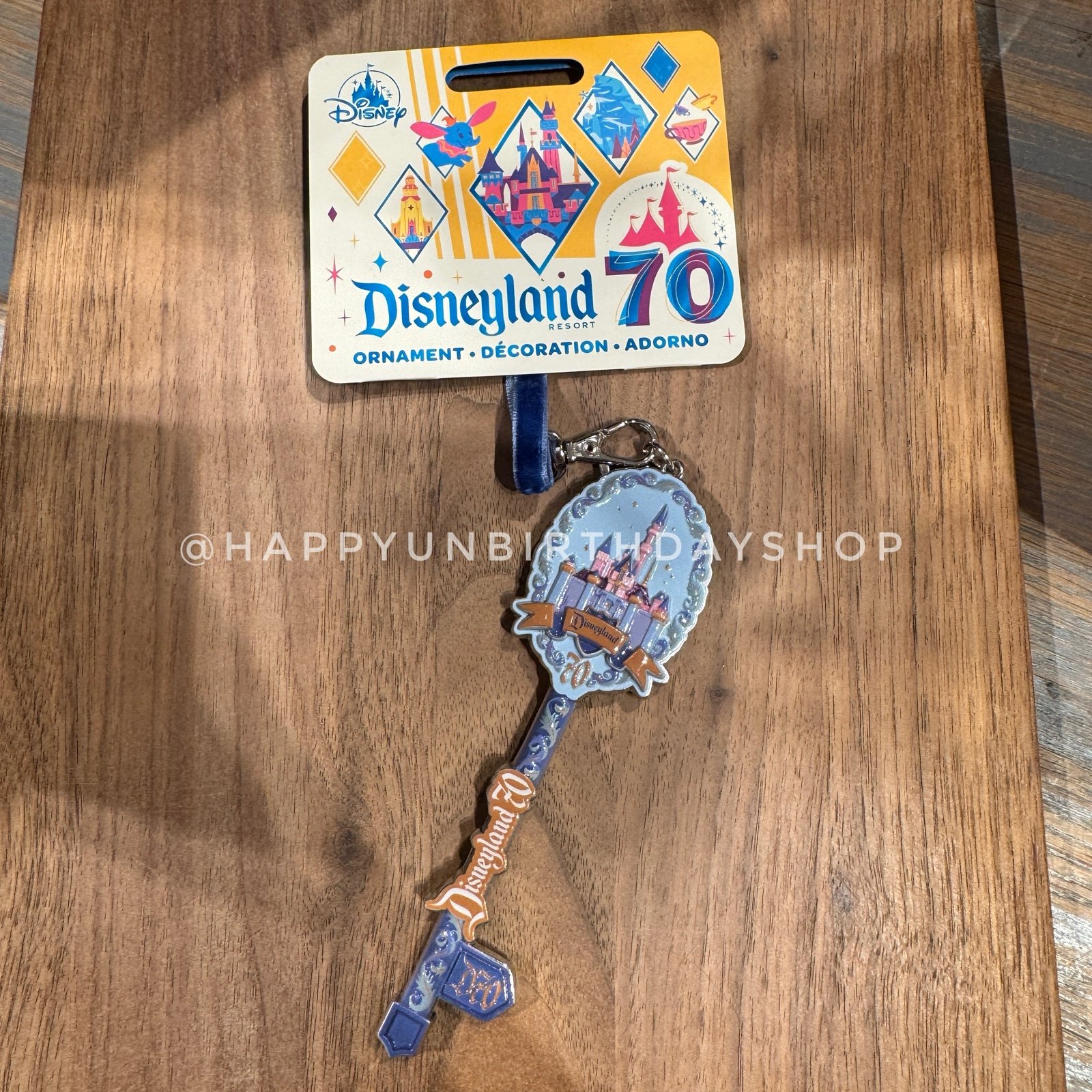 Disney Parks Disneyland 70th Anniversary Celebration Castle Key Ornament