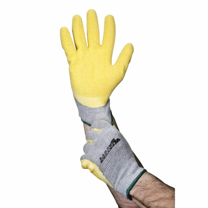 Latex Coated Work Gloves Large 3 Pairs