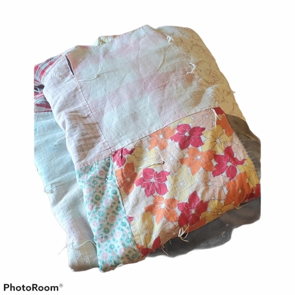 Handmade Tattered Quilt Shabby Farmhouse