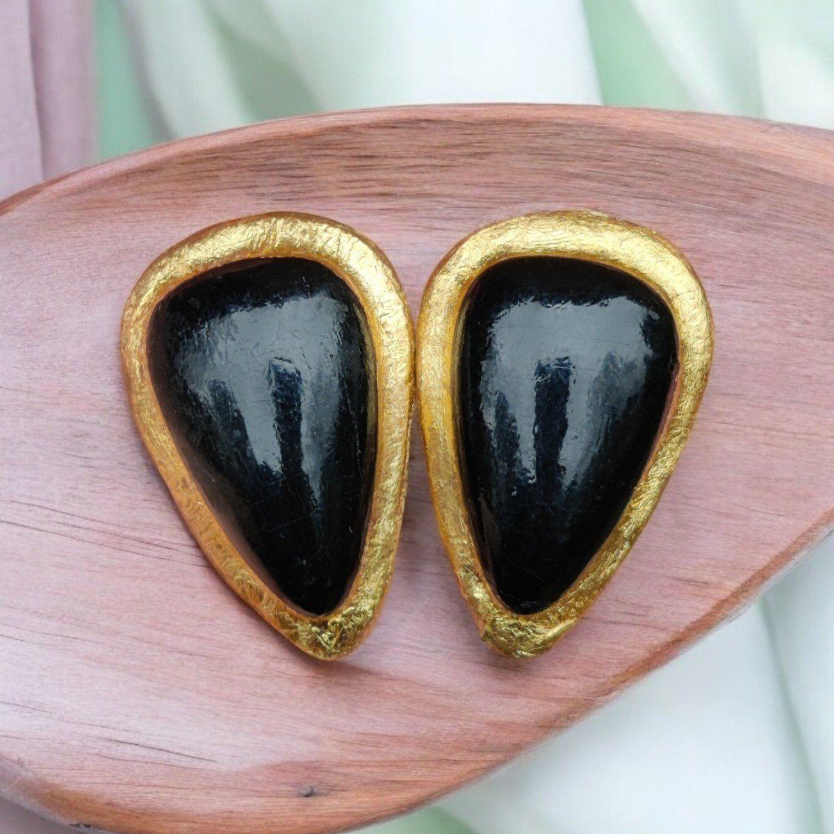 Vintage designer Ikarami large runway earrings