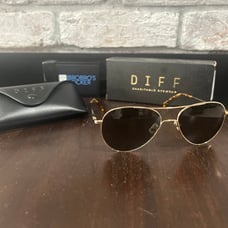 DIFF Karter Aviators Gold/Tortoise