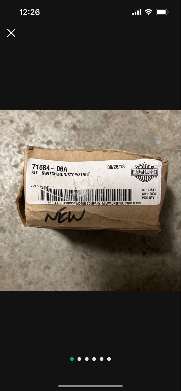 Harley Davidson run stop start kill switch