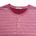 Marine Layer | Men | Raisin Double Knit Stripe LS Henley Shirt | Size Large