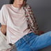 NWT 68 Anthropologie Krisha Velvet Mock Neck Top Pink XS