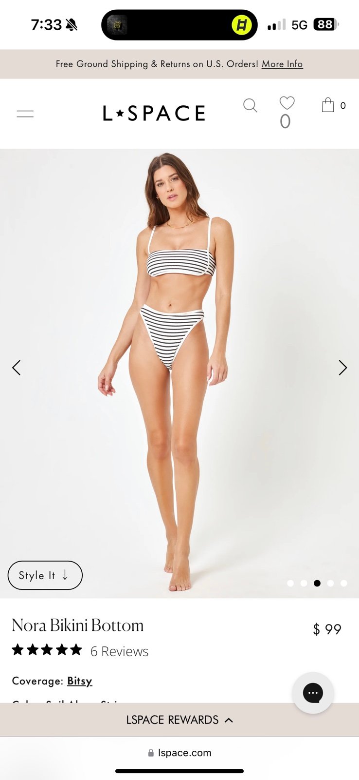 L*Space Striped Bikini