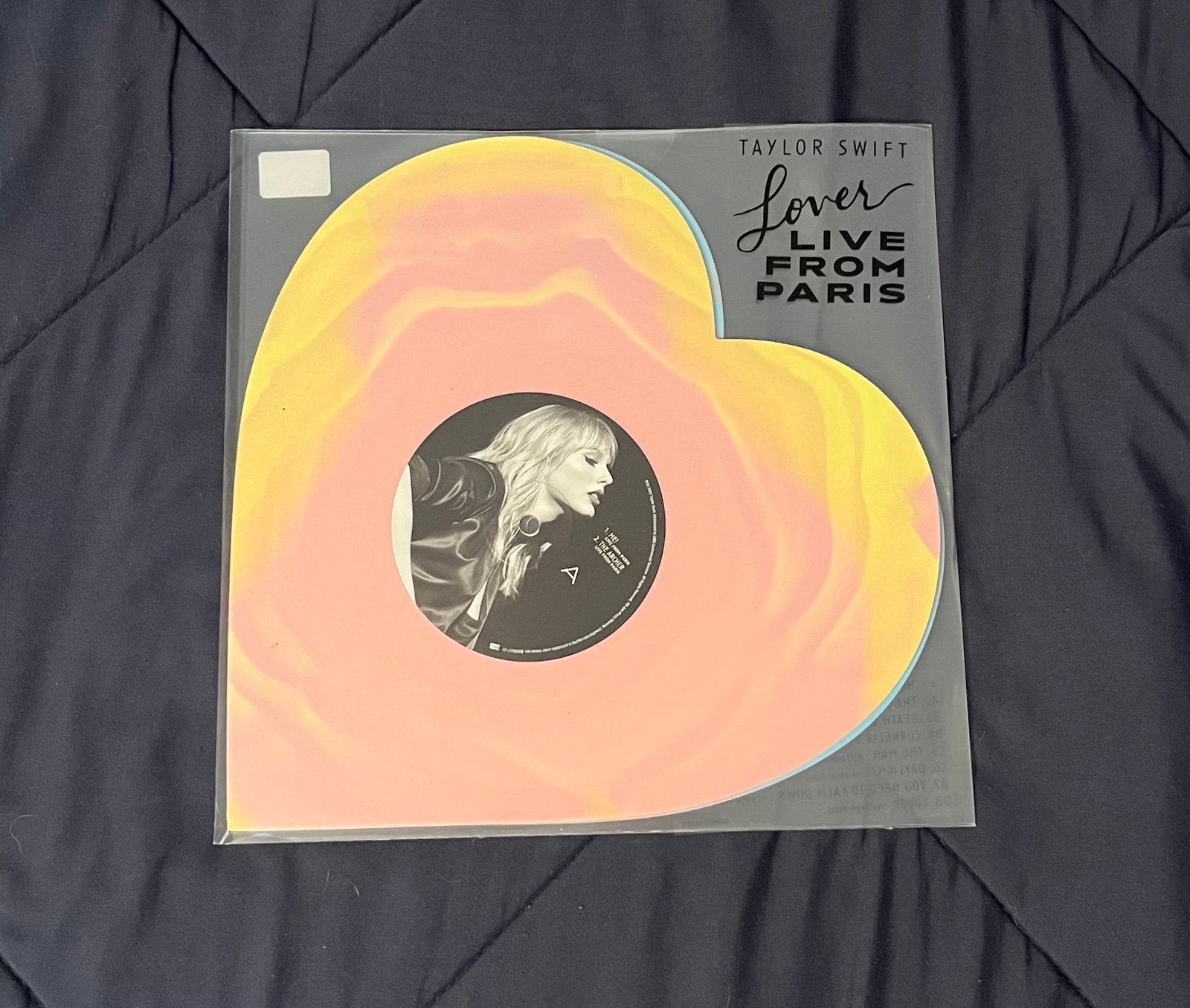 Taylor Swift Lover (Live from Paris) heart shaped vinyl
