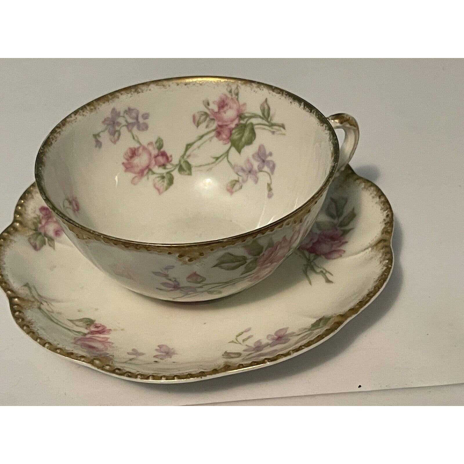 haviland France Finger Bowl Ramekin with Saucer / Underplate Vintage