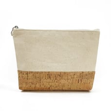 Classic Packing Professional Canvas Cork Make up Bag Zipper Cosmetics Bag Women