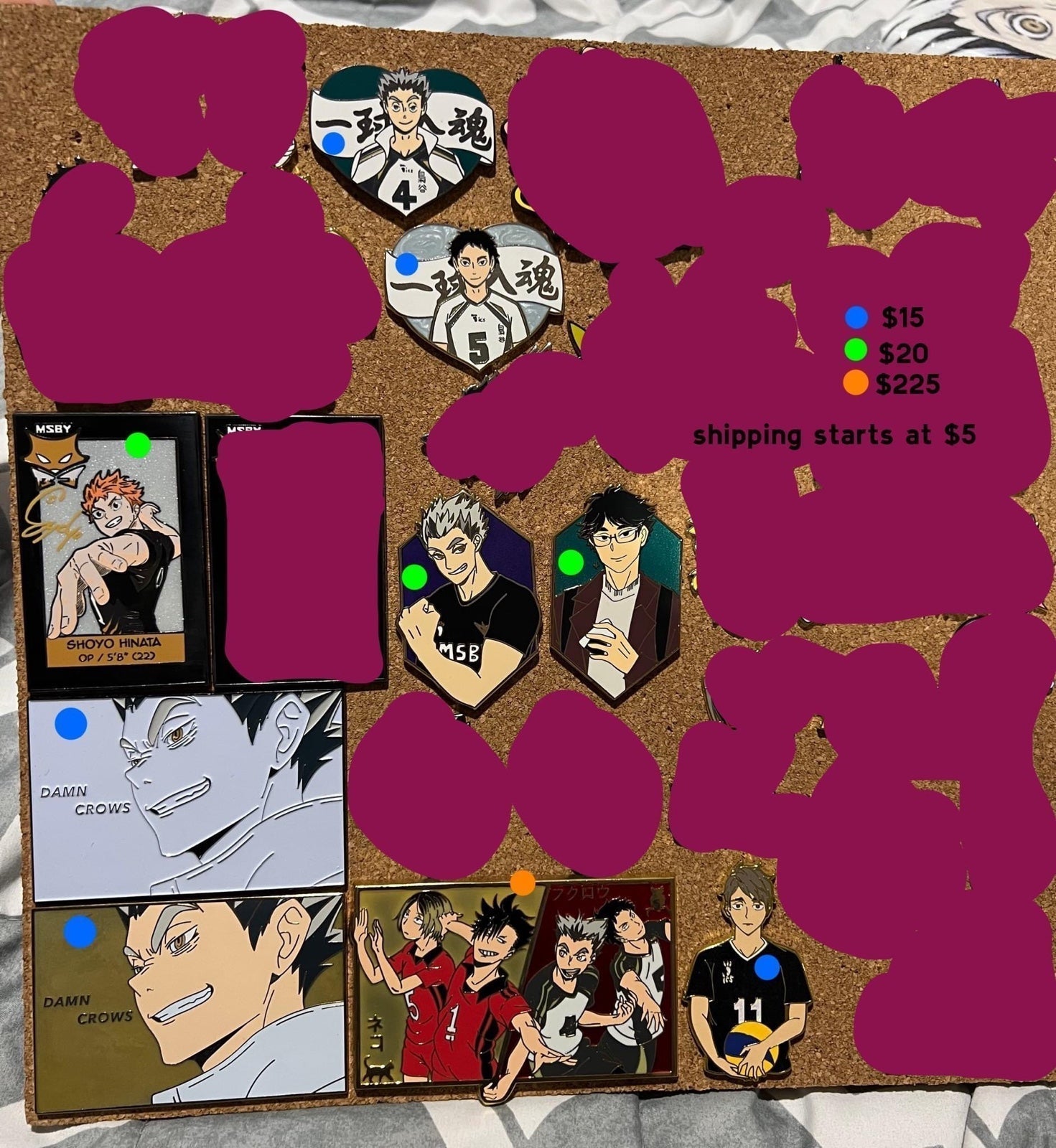 HAIKYUU ENAMEL PINS - Read description