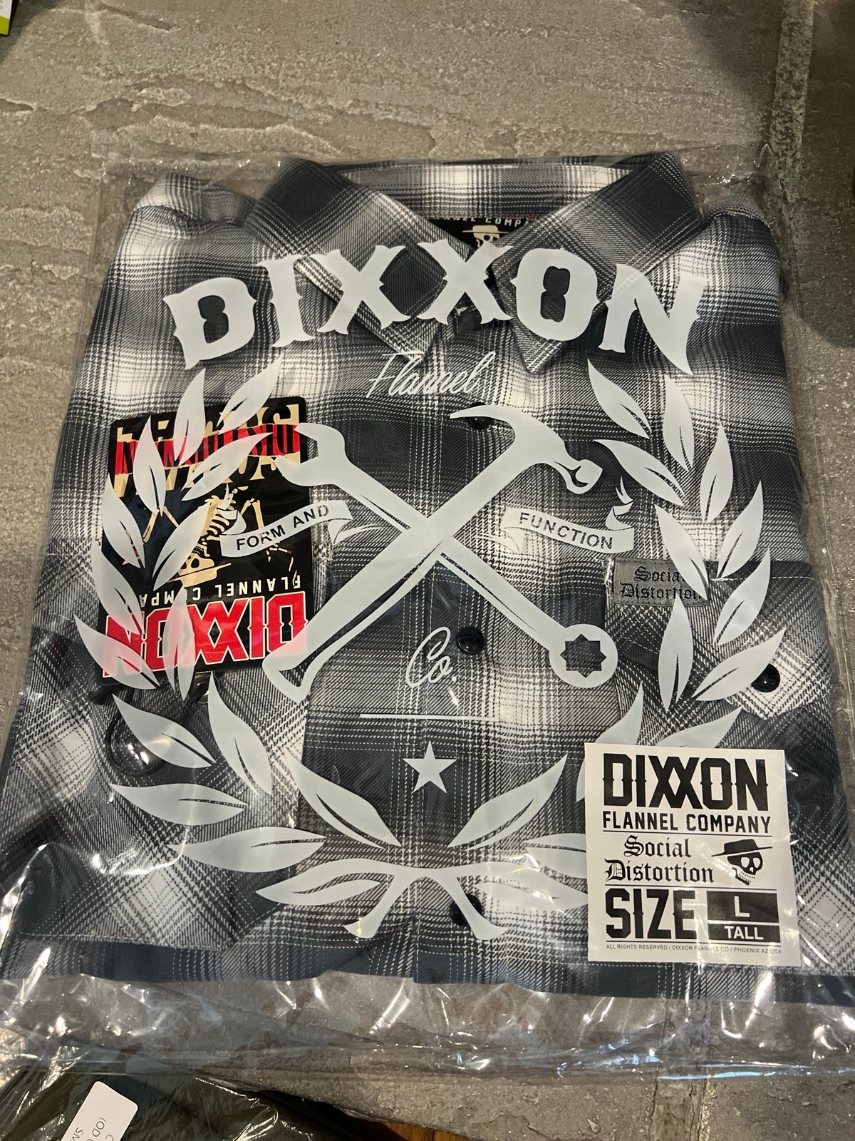 Brand new Dixxon sold out Social Distortion LT Flannel