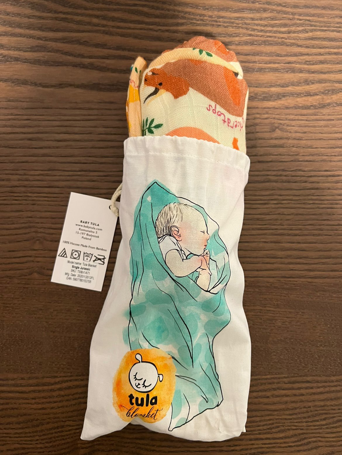 Baby tula jurassic blanket