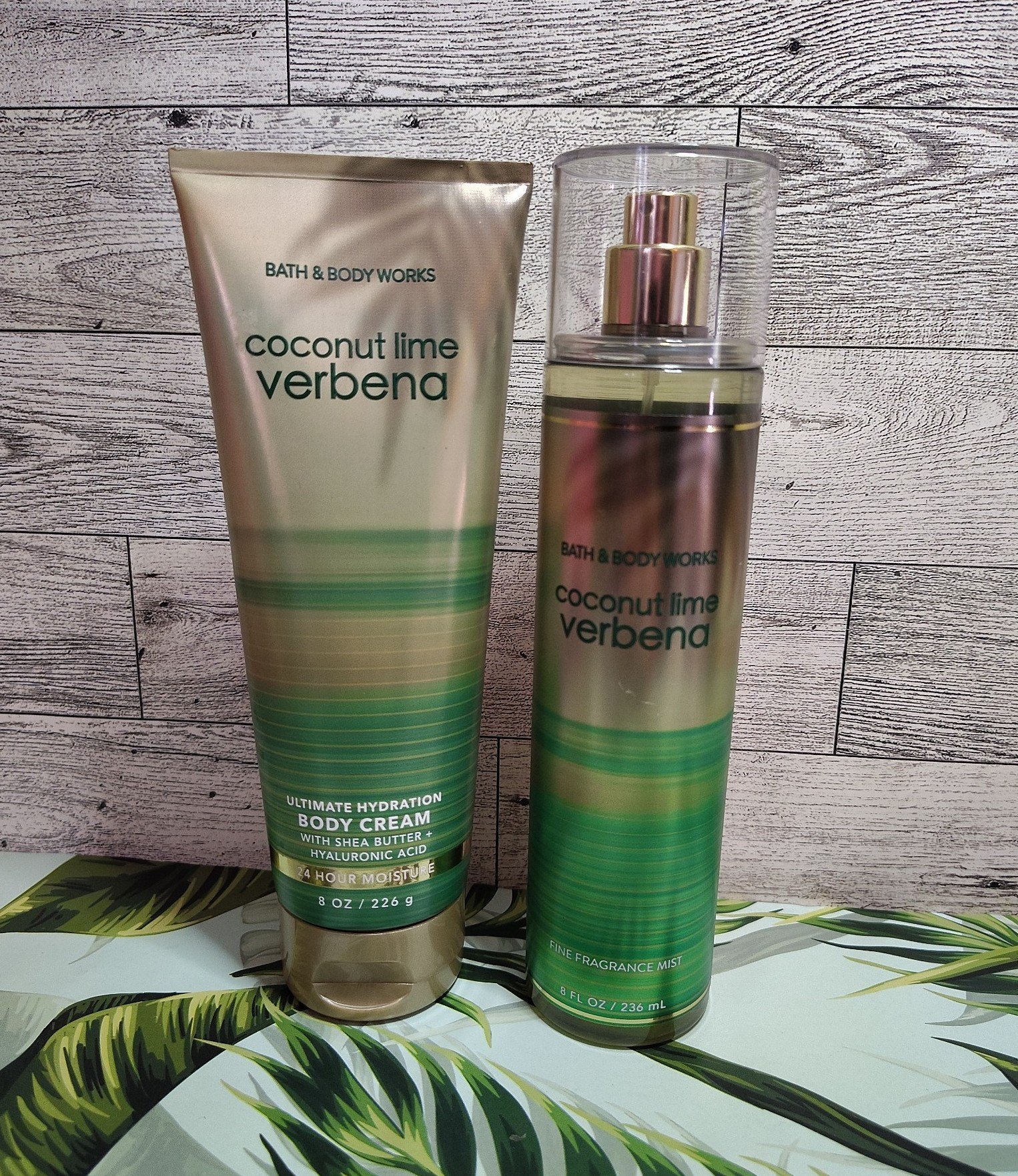 Bath & Body Works Coconut Lime Verbena Body Cream & Fragrance Mist NWT