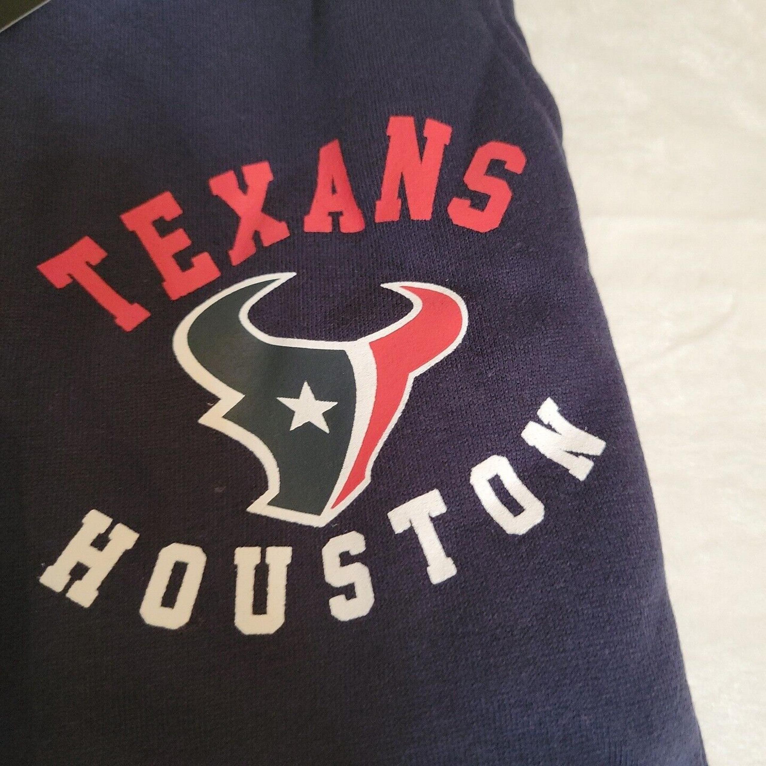 NFL Team Apparel Houston Texans Logo Sweatpants Men's 2XL Blue Drawstring 10621