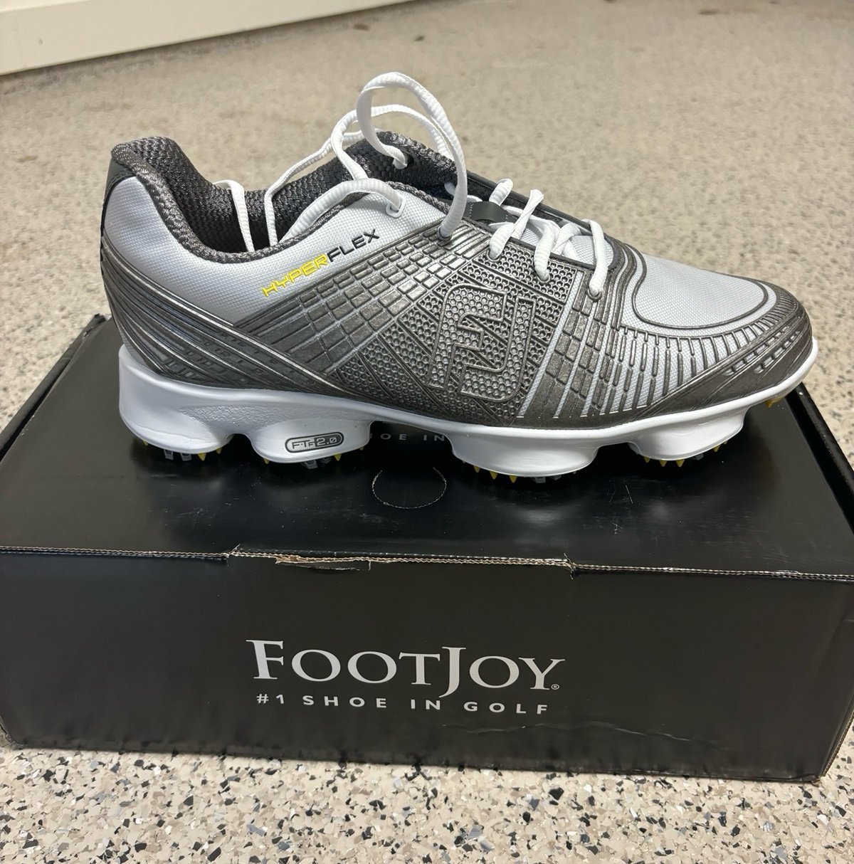 NEW FootJoy Hyperflex II silver men’s golf shoe 51036 size 9.5 medium