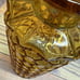 Vintage Empoli MCM Amber Glass Diamond Point Genie Decanter Bottle w/ Stopper