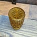 Vintage Empoli MCM Amber Glass Diamond Point Genie Decanter Bottle w/ Stopper