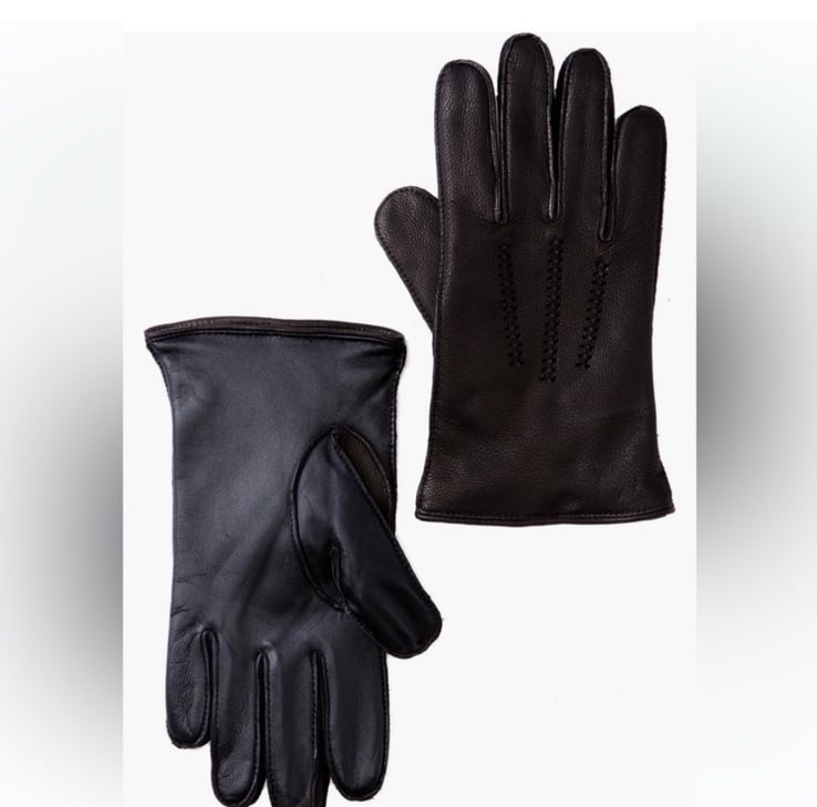 Ugg faux fur lined wrangell smart glove - black - medium