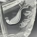 Mikasa Satin Frosted Crystal Peacock Tulip Etched Divided Serving Dish Rare Lrge