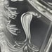 Mikasa Satin Frosted Crystal Peacock Tulip Etched Divided Serving Dish Rare Lrge