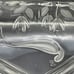 Mikasa Satin Frosted Crystal Peacock Tulip Etched Divided Serving Dish Rare Lrge