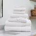 100% Cotton Bath Towel Set - 6 Piece Set, White, Light Gray, Light Blue, Navy